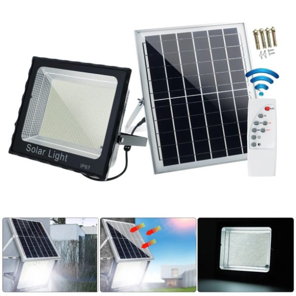 Luz solar 30W com painel solar e comando (2)