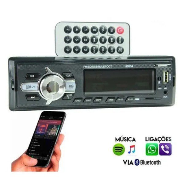 Rádio carro bluetooth Mp3 usb cartão SD (3)