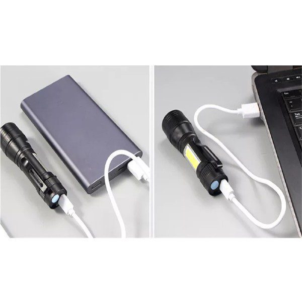 Mini lanterna recarregável USB 3