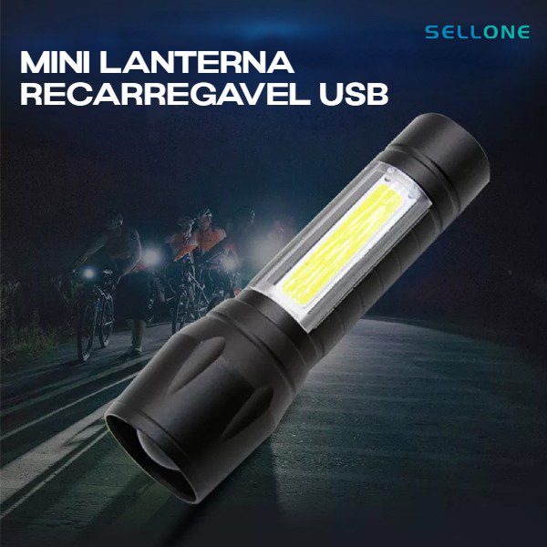 Mini lanterna recarregável USB