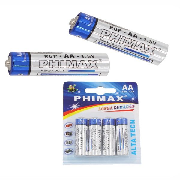 Pilhas AA R6P 1.5V Phimax – 4UNI