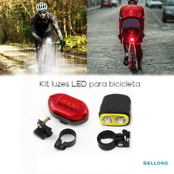 Kit luzes LED para bicicleta 1