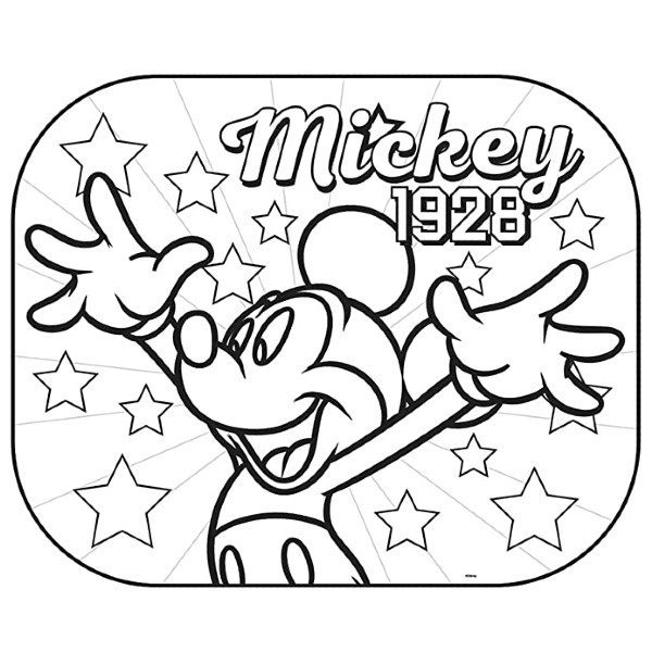 Pack 2 Tapa Sol Lateral Mickey Mouse + Poster para Colorir (3)