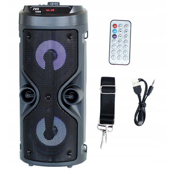 Coluna Bluetooth Portátil com Microfone para Karaoke (2)