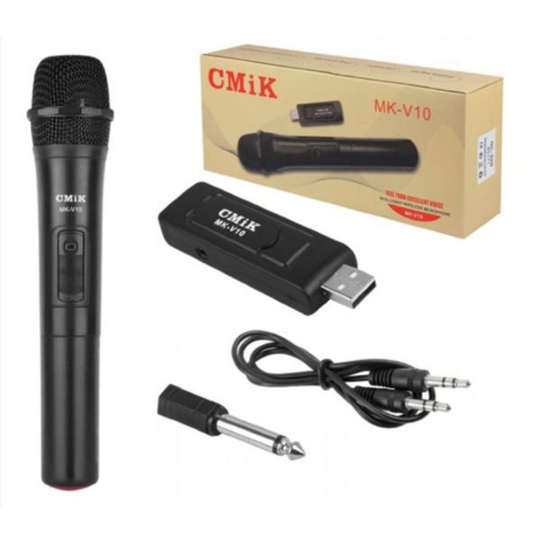 Microfone Karaoke Sem Fio + USB MK-V10 (2)