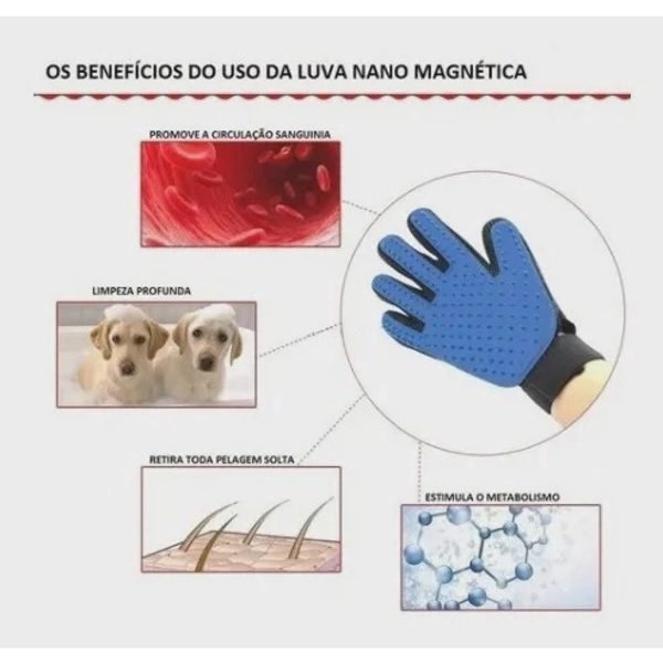 Luva Magnética Removedora de Pelos Cães e Gatos (6)
