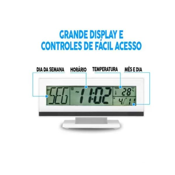 Relógio Despertador Digital LED com Termómetro (4)