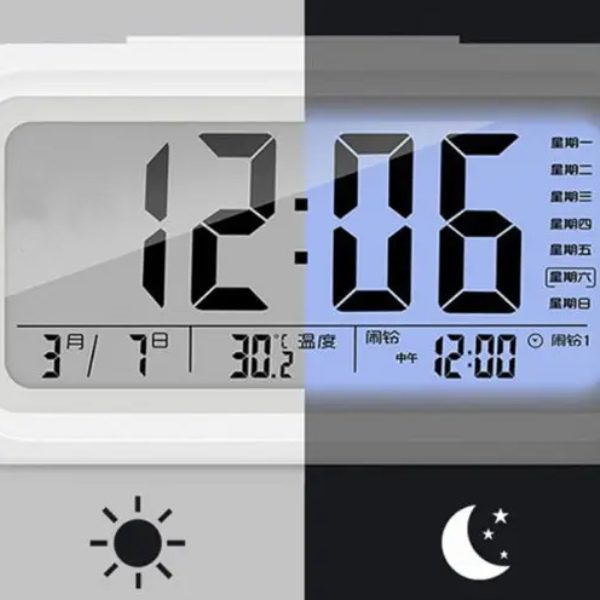 Relógio Despertador com Voz Tela Lcd e Temperatura (5)
