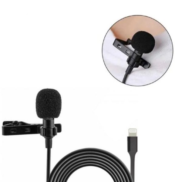 Microfone de Lapela Lightning com Mola (4)