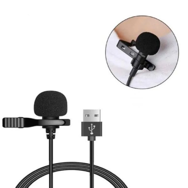 Microfone de Lapela USB com Mola (3)