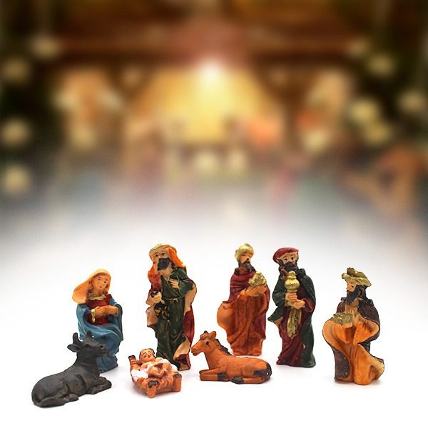 Conjunto de 8 Figuras para Presépio de Natal (2)