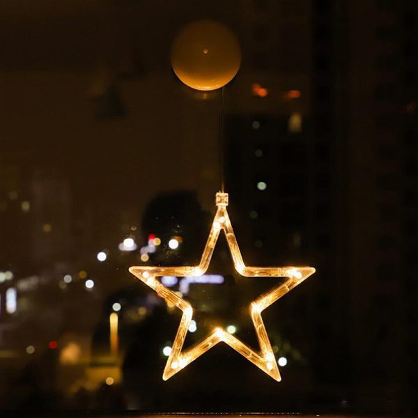 Estrela Decorativa Iluminada de Natal com Ventosa (1)