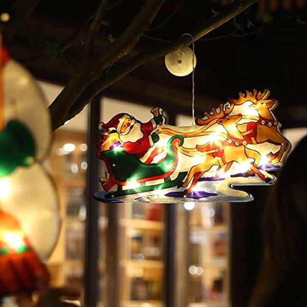Rena de Pai Natal Decorativa Iluminada com Ventosa (3)