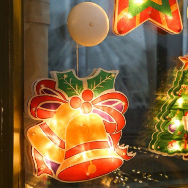 Sino Decorativo Iluminado de Natal com Ventosa
