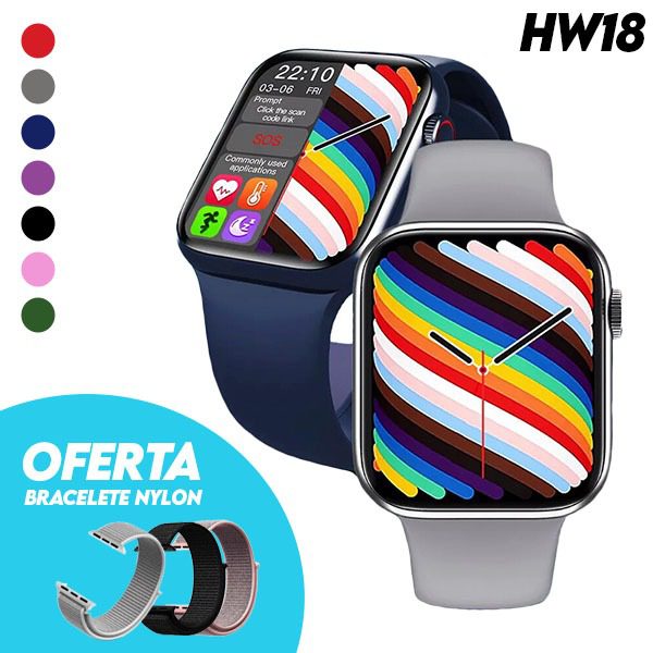 Smartwatch HW18 + Oferta Bracelete Nylon (1)