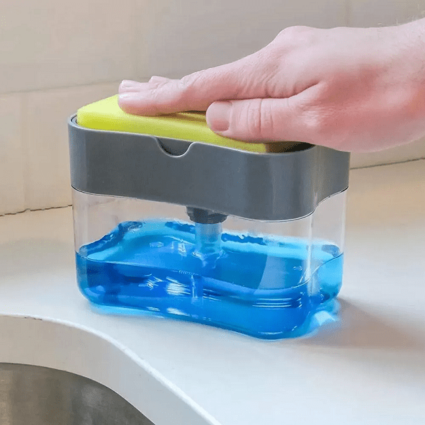 Dispensador de Detergente 2EM1 com Esponja