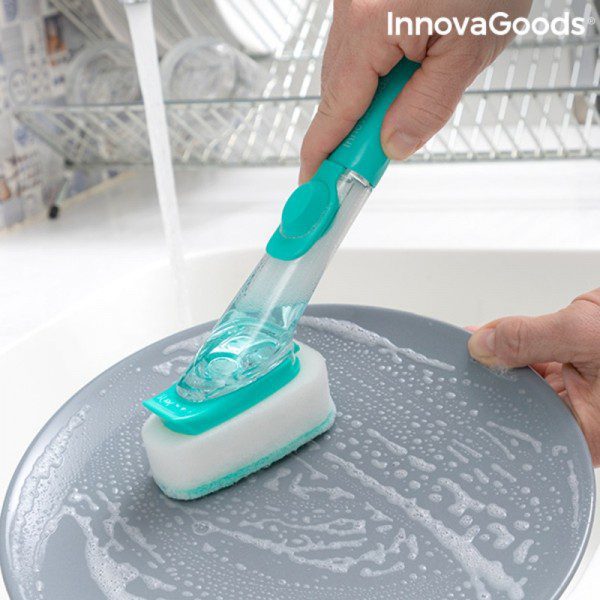 Escova-Esfregão com Punho e Dispensador de Detergente Cleasy (3)