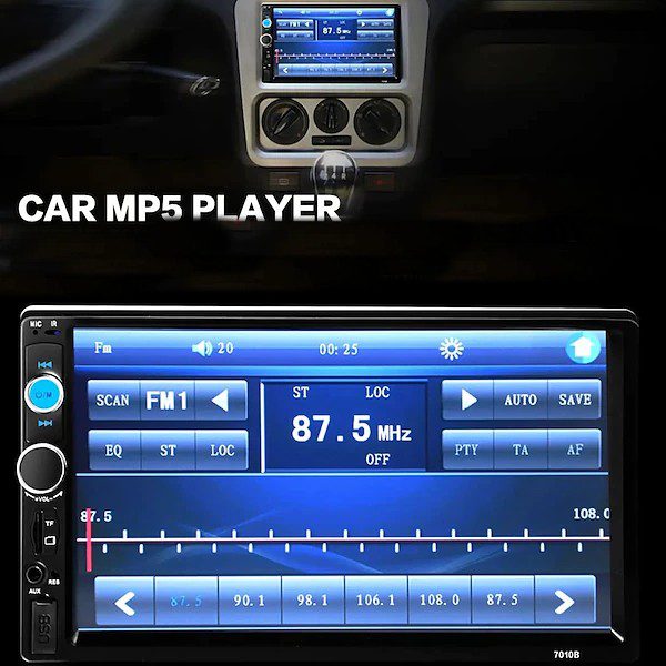 Auto Rádio Bluetooth MP5 com Câmara Traseira 7010B (2)