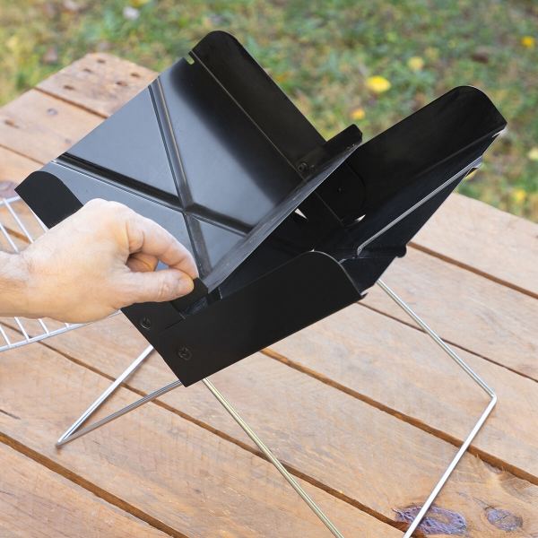 Mini Grelhador Dobrável Portátil para Carvão Foldecue (4)