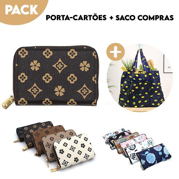 Pack Porta Cartões + Saco Compras