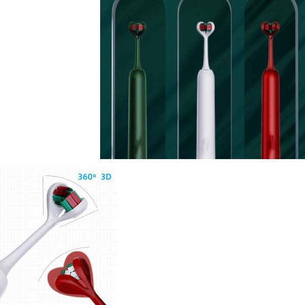 Escova de Dentes Elétrica Sônica de Cabeça Dupla (1)