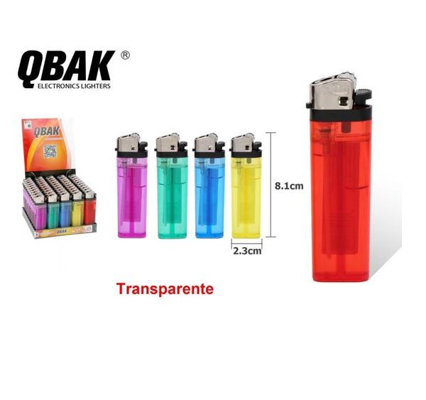 Pack 50 Isqueiros Transparentes QBAK 501920