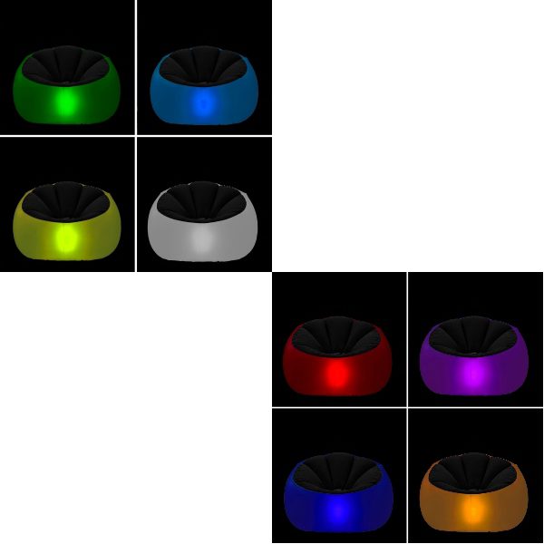 Poltrona Insuflável com LED Multicolor e Controlo Remoto Chight (4)