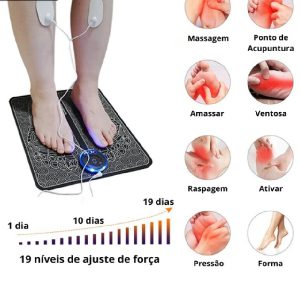 Tapete Massajador Pés e Pernas EMS + Eletroestimulador Muscular (7)